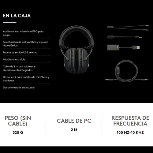 Diadema Gamer Profesional Logitech G Pro / Pc, Ps5|4, Xbox