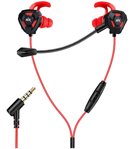 Imagen 6 de 10 de Audifonos Gamer Pro Intrauditivos +micrófono Reptilex Rx0032