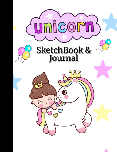 Libro: Livro De Desenho De Unicórnio E Diário: Caderno Grand