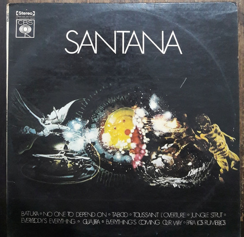 Lp Vinil (vg) Santana Santana Ed Capa Dura Br 1971 (notas)