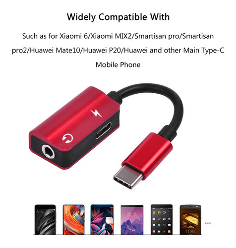 Imagen 11 de 12 de 2 Unidades Adaptador De Tipo C A 3,5mm Cargadores Usb C
