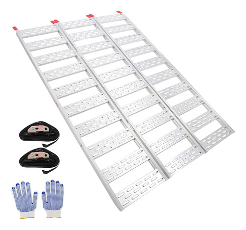 Gaomon Rampa De Aluminio De Tres Pliegues Con Huellas, 1500 