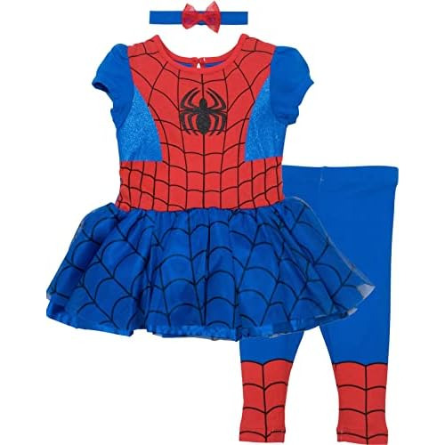 Vestido De Tul De Cosplay De Spiderman Leggings Y Diade...