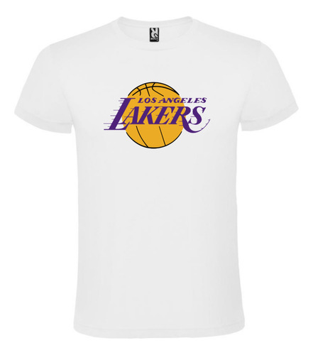 Camiseta Estampada Blanca Los Angeles Lakers Camisa