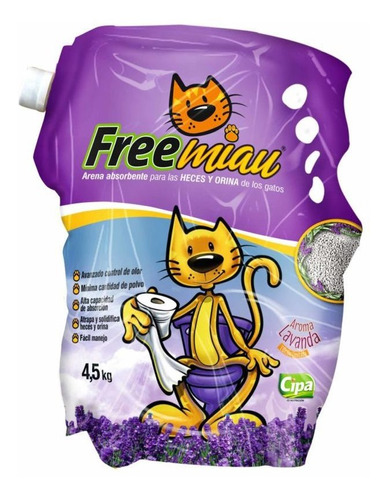 Arena Para Gatos Freemiau Lavanda 4.5 Kg