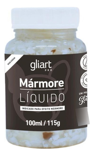 Tinta Para Efeito Mármore Liquido 100ml/115g Gliart Cor Travertino