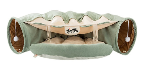 Túnel Plegable Con Cama Y Hamaca Para Gato