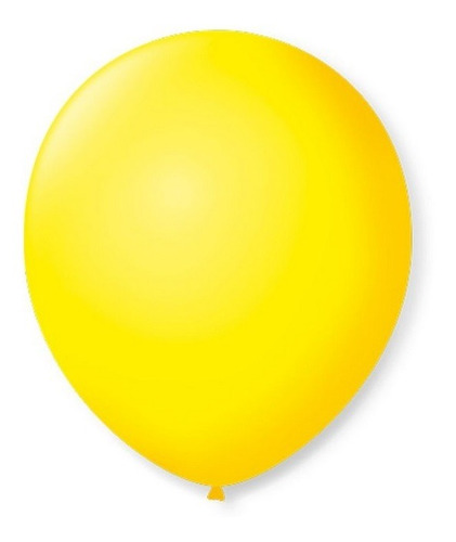 Balão De Festa Latex 9'' 23cm - Amarelo Citrino - 50 Unidade