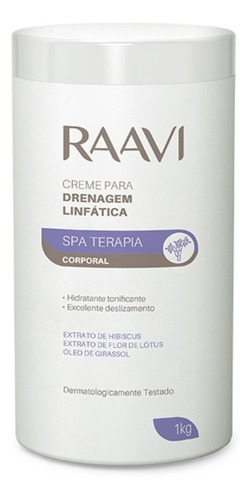Creme De Massagem Raavi Para Drenagem Linfatica 1 Kg