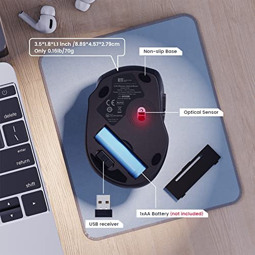 Tmaine Ratón Inalámbrico Para Computadora Portátil, 2,4g Rat