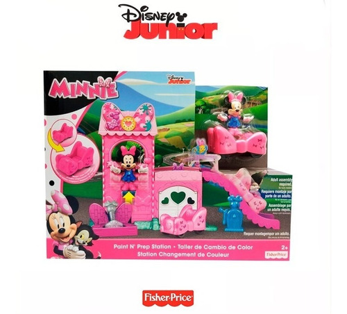 Set Juego Estacion Pintura Minnie Taller Cambio Color Disney