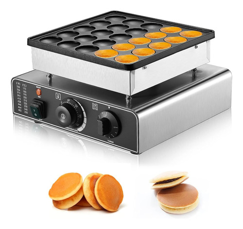 Mathowal Mini Pancakes Maker Machine 25pcs Electric Muffin M
