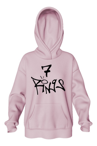 Buzo Rosa - Ariana Grande - Hoodie Unisex - Capucha Canguro