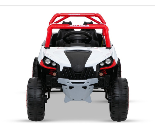 Super Power Blanco Buggy chico Electrico 1 Niño Control Mp3 Usb Rally Wheels