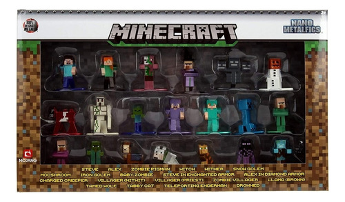 Minecraft Set 20 Figuras Metalicas 4cm Nano #1 Jada 