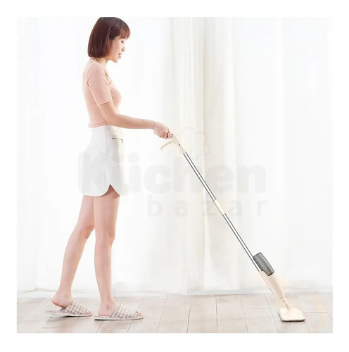Imagen 4 de 10 de Mopa Spray Mop Trapeador Rectangular Secador De Pisos Con Rociador Paño De Microfibra Ultra Absorvente