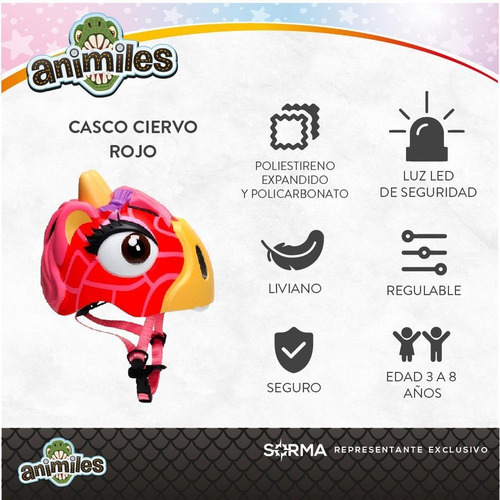 Imagen 2 de 10 de Casco Bici 3d Skate Patin Roller Niños Animiles
