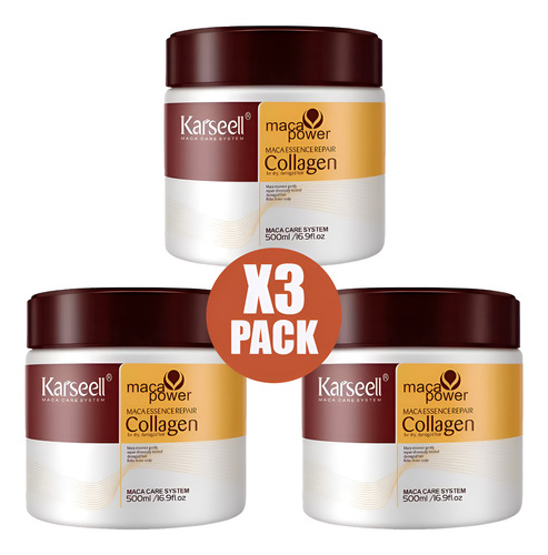 Karseell Reparación Colágeno Mascarilla Capilar 3x500ml