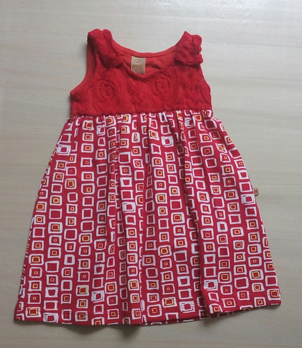 Vestido Estampado Infantil 01 A 03 Anos