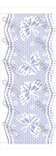 Wall Stencil 17x42 - Negativo Barrado Croche I (opa 2624)