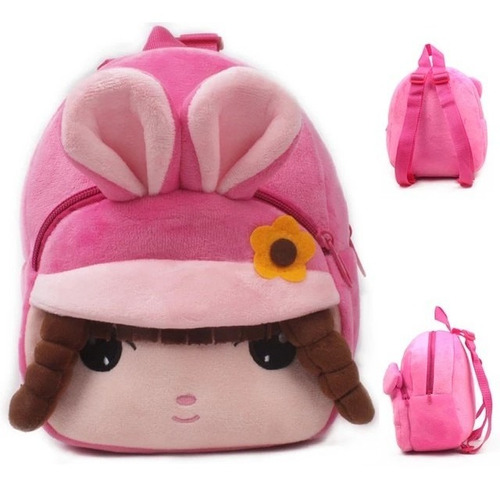 Hermosa Mochila Felpa Peluche Para Niño Y Niña Con Dibujo 