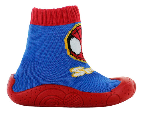 Spider Man Pantufla Aqua Shoes Calcetin Azul Niño Bebe 84100