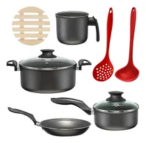 Comprar Jogo Panelas 04 Pçs + 04 Descansos + Concha + Escumadeira