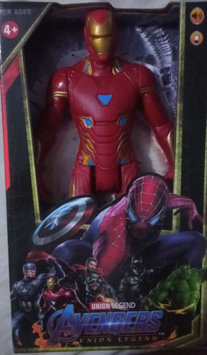Muñeco Avengers 30cm Con Luz Y Sonido Iron Man.