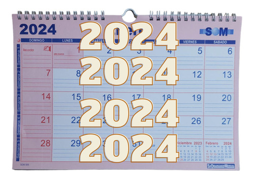 Calendario Almanaque Som 2023 505 28 X 19 Cm Colgar X 5 Uni
