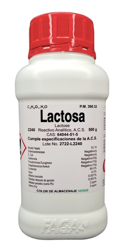 Lactosa R. A. De 500g Fagalab
