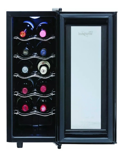 Imagen 3 de 4 de Cava Whirlpool Wzc12a Para 12 Botellas Negra
