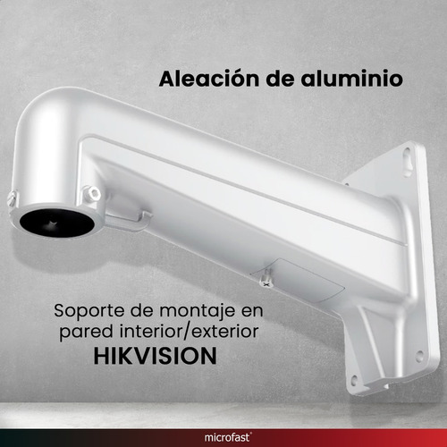 Imagen 2 de 4 de Soporte Aleación De Aluminio Pared Cámara Domo Hikvision
