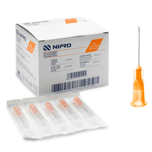 Agujas Hipodermicas Nipro 16/5 (25g X 5/8) Caja X100