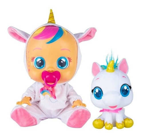 Imagen 2 de 6 de Cry Babies Peluche Mascotas Plush Pets C/ Lagrimas Unicornio