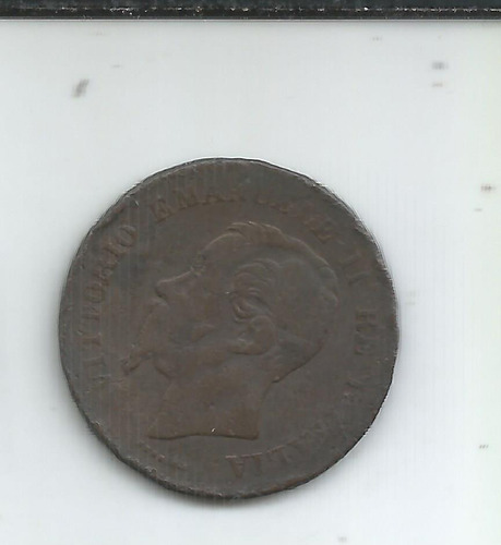M 105 Italia Moneda De Cobre 5 Centesimi 1861 M (Usado)