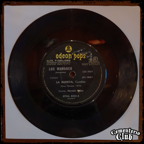 Los Wawanco - La Burrita - Arg 1967 Odeon Pops Vinilo Single