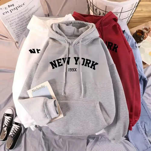 Sudadera Con Capucha De Mujer De Manga Larga Con Estampado D