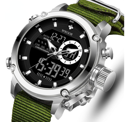 Reloj Deportivo Militar Digital Wwoor Para Hombre De Lujo Pa