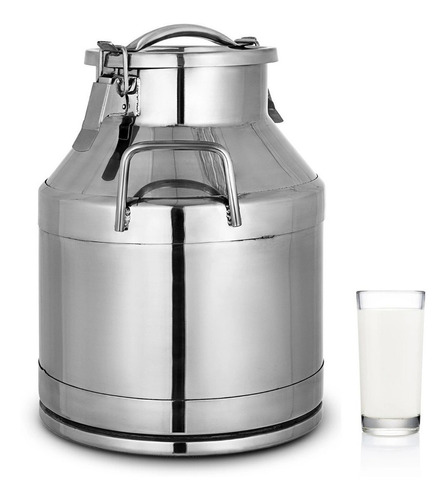 Balde Recipiente De Leche 20 Litros Lata Acero Inoxidable