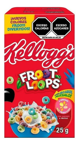 10 Pza Cereal Kellogg's Froot Loops Sabor A Frutas 25 G