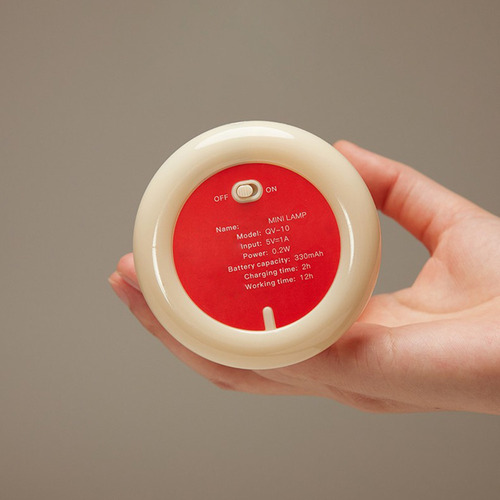 A Mini Led Luz De Noche 330mah Control Táctil Lámpara De