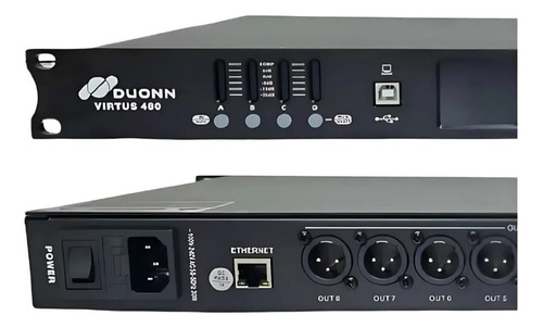 Processador De Audio Mixador Duonn Virtus 480 4 In E 8 Out