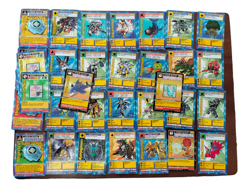 Tarjetas Digimon Bandai 1999 Vintage Lote 33 Pzas