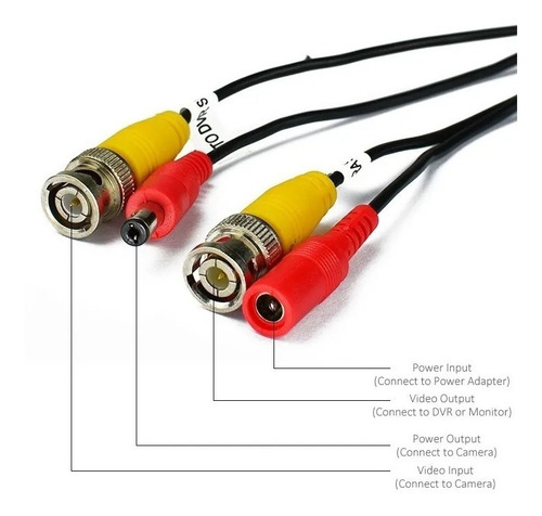 Imagen 1 de 6 de Cable Video 5 Mtr Cámaras Seguridad Cctv Dvr Balums Anera