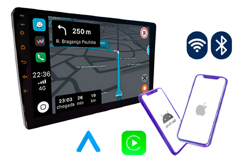 Multimídia 9' Android Carplay Sem Fio Wifi Rs-918br Pro Line