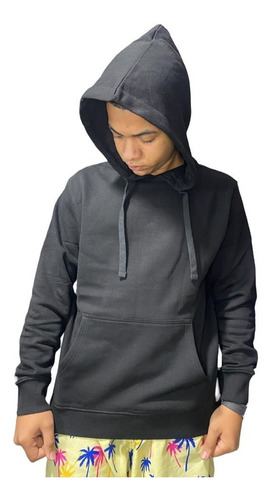 Poleron Liso Basico Overside  Algodon Unisex Hoddie Polar 