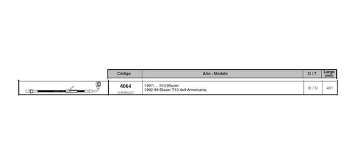 Flexible Freno Del/der Chevrolet S10/blazer 590mm