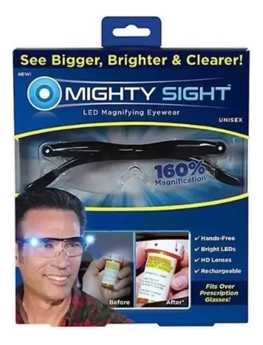 Lupa Tipo Gafas Con Luz Led - Mighty Sight