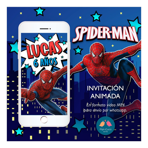 Video Invitación Animada - Spiderman / Hombre Araña