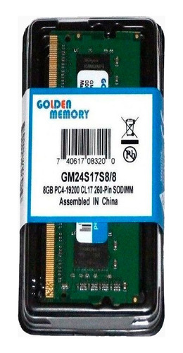 Memoria Ram Golden Ddr4 8gb Pc4-19200 2400mhz Sodimm Laptop